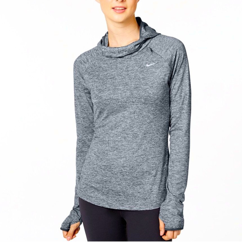 🤙🏼 Nike Dri-Fit Element Running Workout Hooded Sweatshirt Jacket Finger Holes